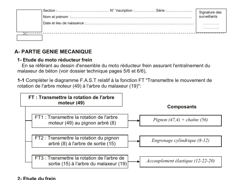 Corrigé Bac Technique 2010 - Sciences Tech (Rattrapage)