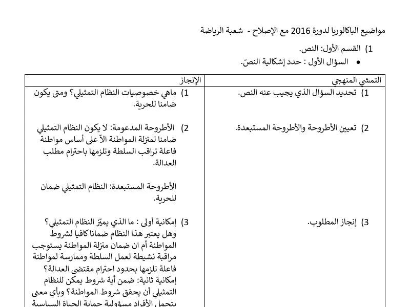 إصلاح إمتحان فلسفة لسنة BAC 2016 الدورة الرئيسية باكالوريا تربية بدنية