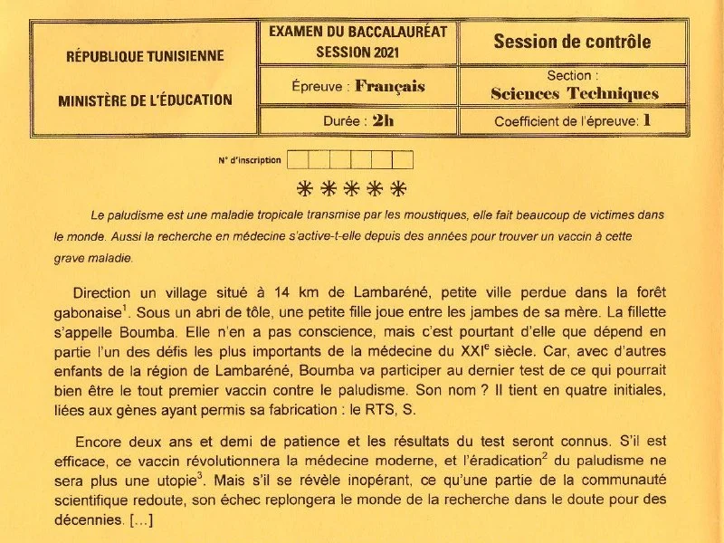 Bac 2021 Français ST - Session Rattrapage