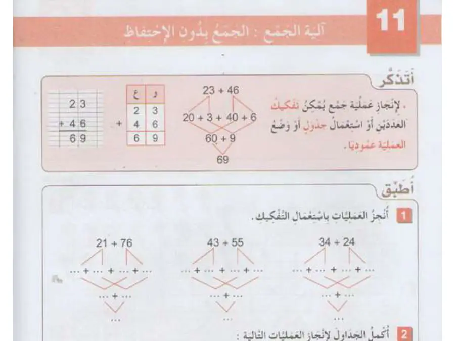 ملخص الرياضيات السنة الثانية ابتدائي – نموذج 9