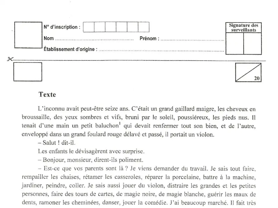 الفرنسية – فرض لتلاميذ السنة التاسعة أساسي رقم 23
