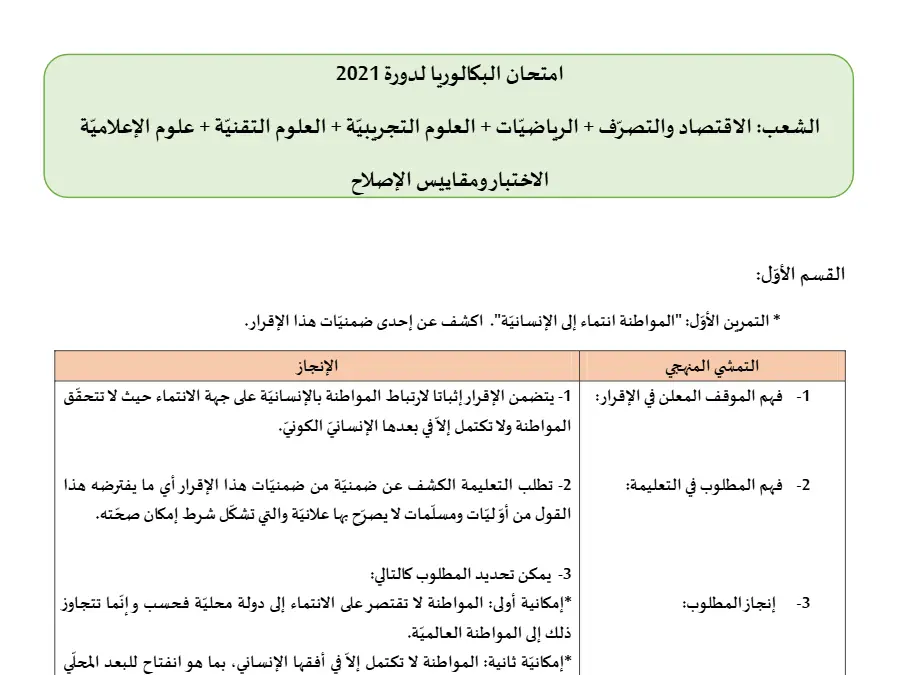 الإعلامية – امتحان لتلاميذ البكالوريا رقم 36
