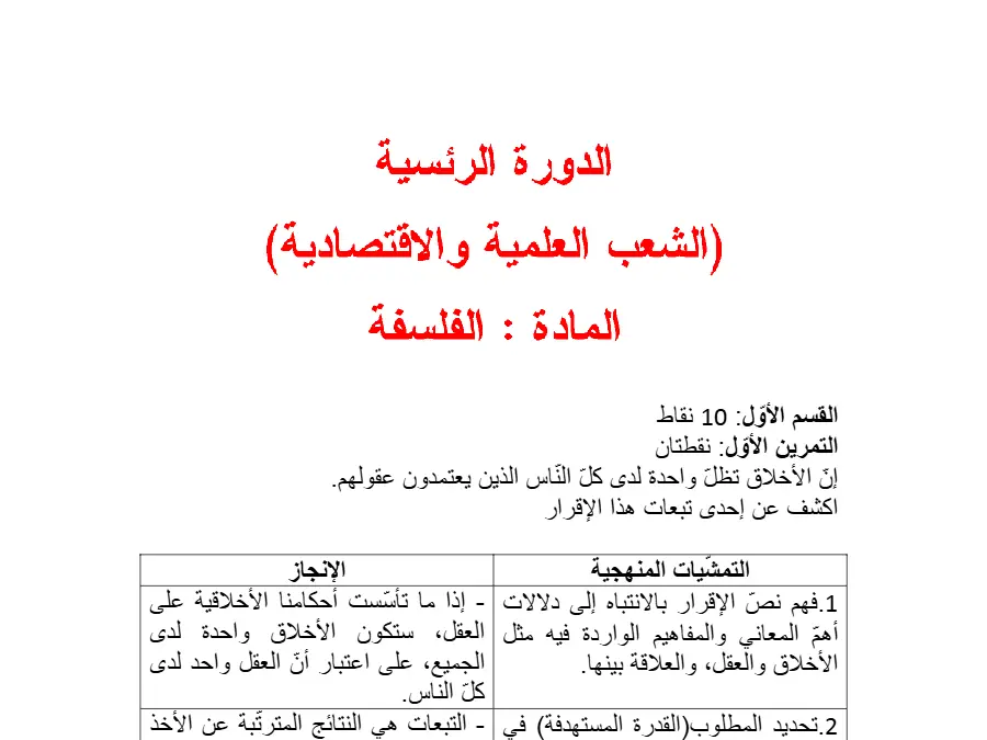 اختبار الإعلامية البكالوريا – نموذج 6
