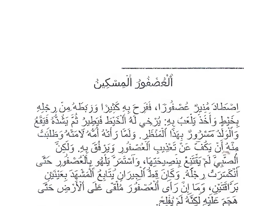 اختبار الثلاثي الأول في مادة القراءة السنة الثانية ابتدائي عدد 5