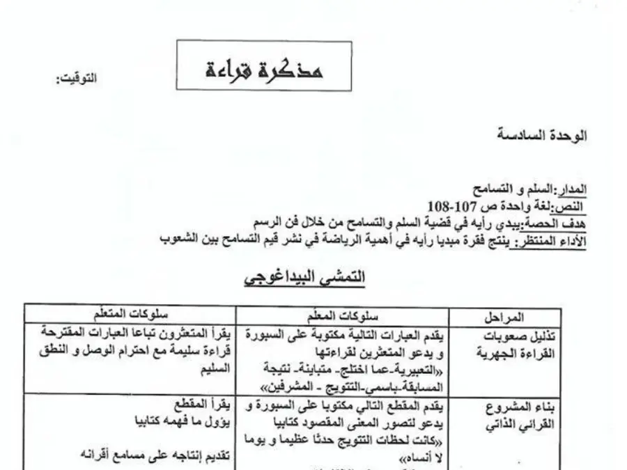 السنة الثالثة ابتدائي: نموذج فرض مذكرات الوحدات و معلقات رسمية السنة الثالثة إبتدائي (الموضوع السابع)